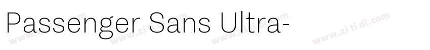 Passenger Sans Ultra字体转换